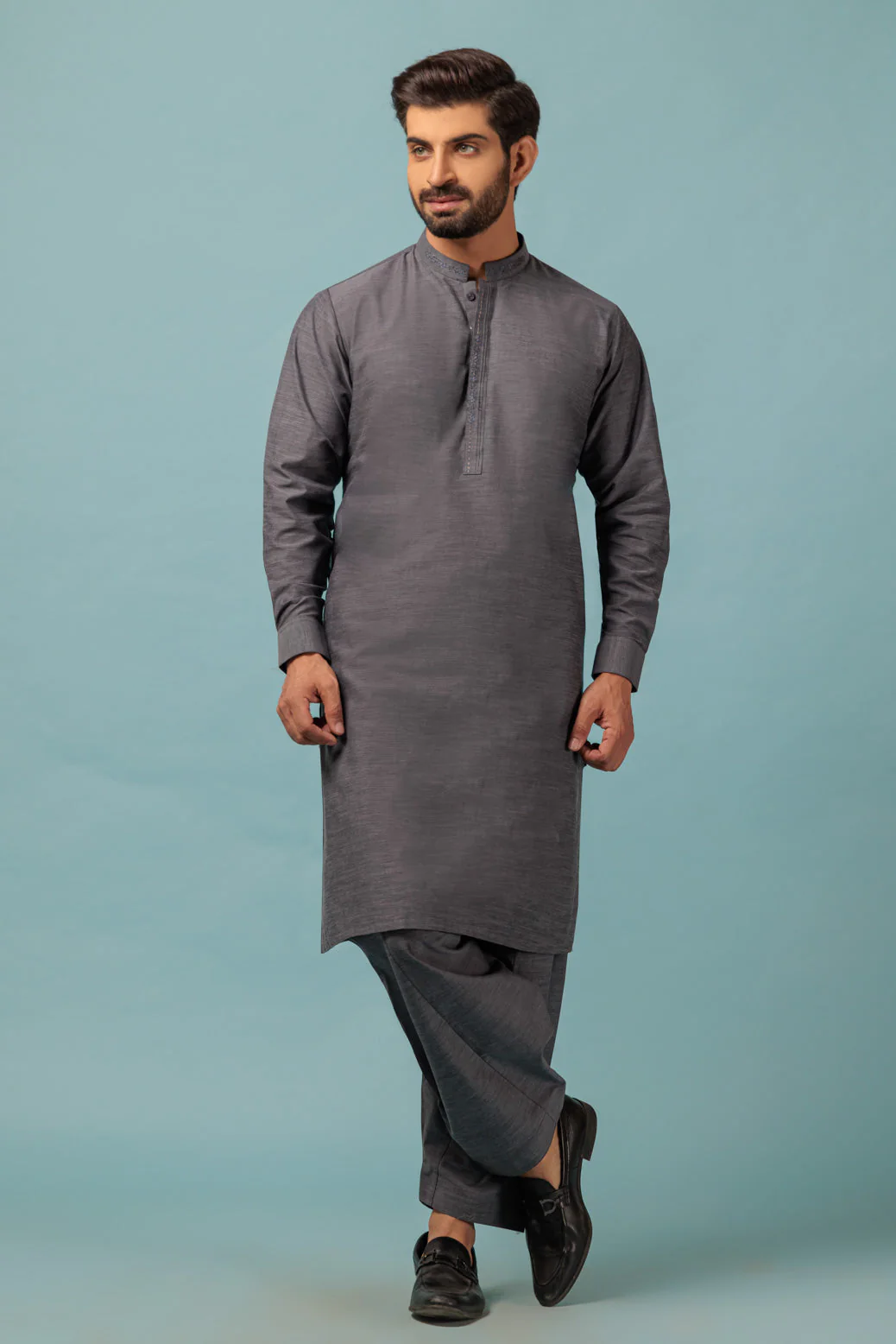 COAL-YARN DYED-KURTA SHALWAR - (KSRW23-011) - Image 3