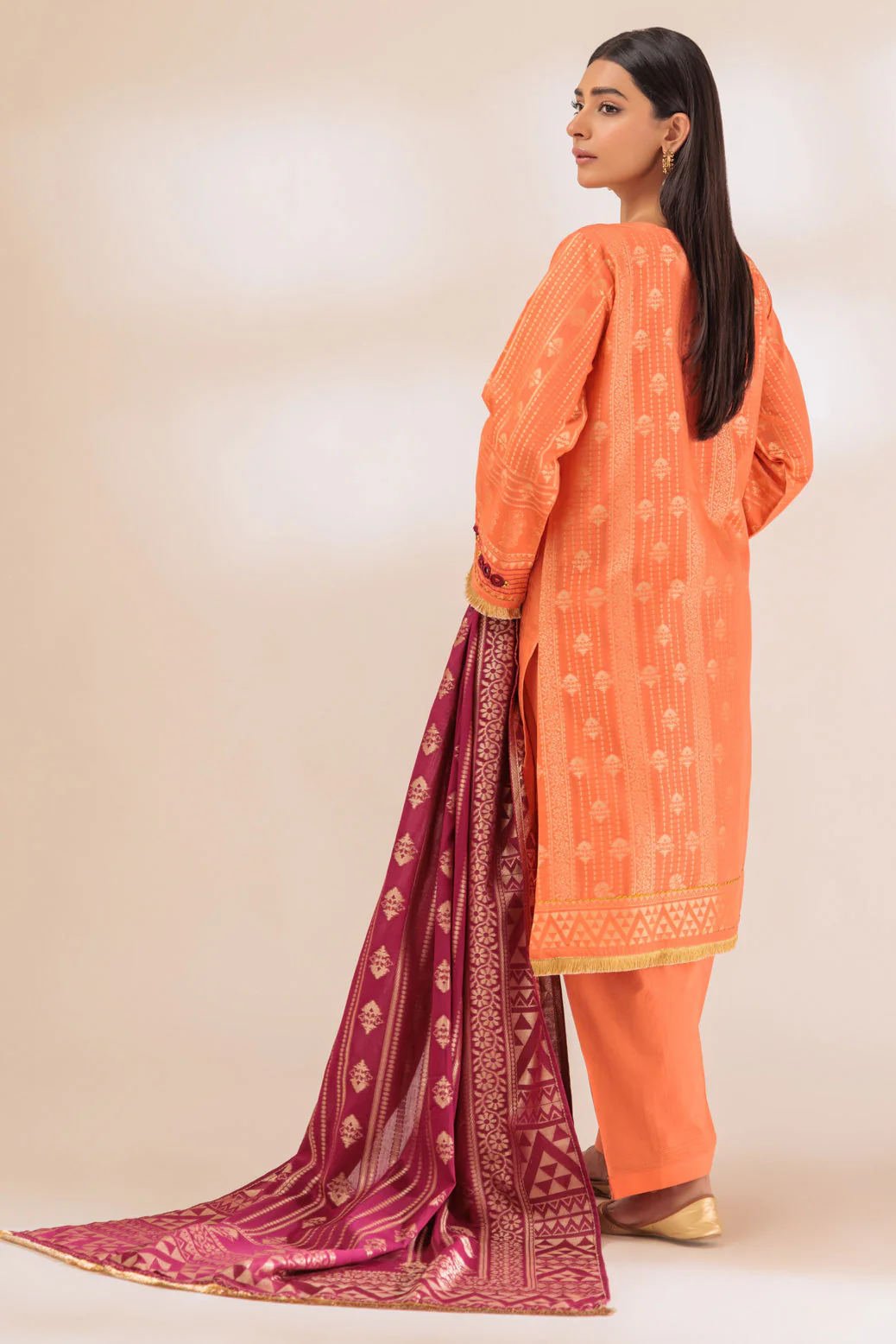 CORAL-JACQUARD-3 PIECE (JAS233P28) - Image 2