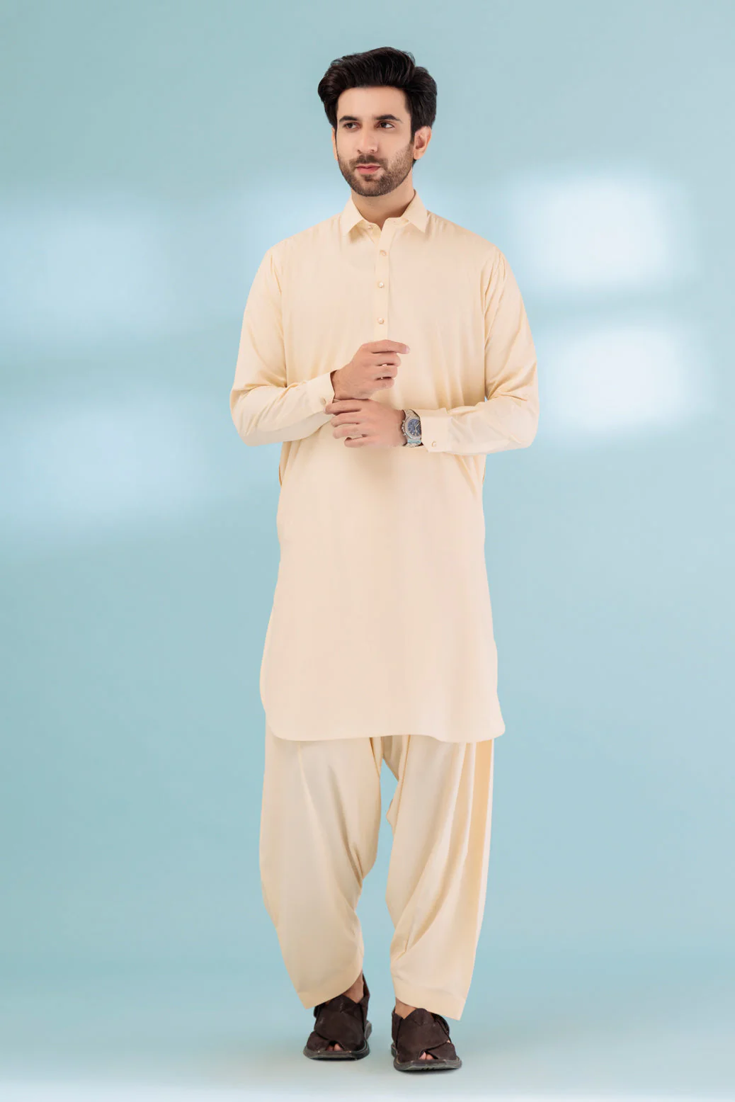 CORN-BLENDED-SHALWAR SUIT - (GSSB23-023) - Image 3
