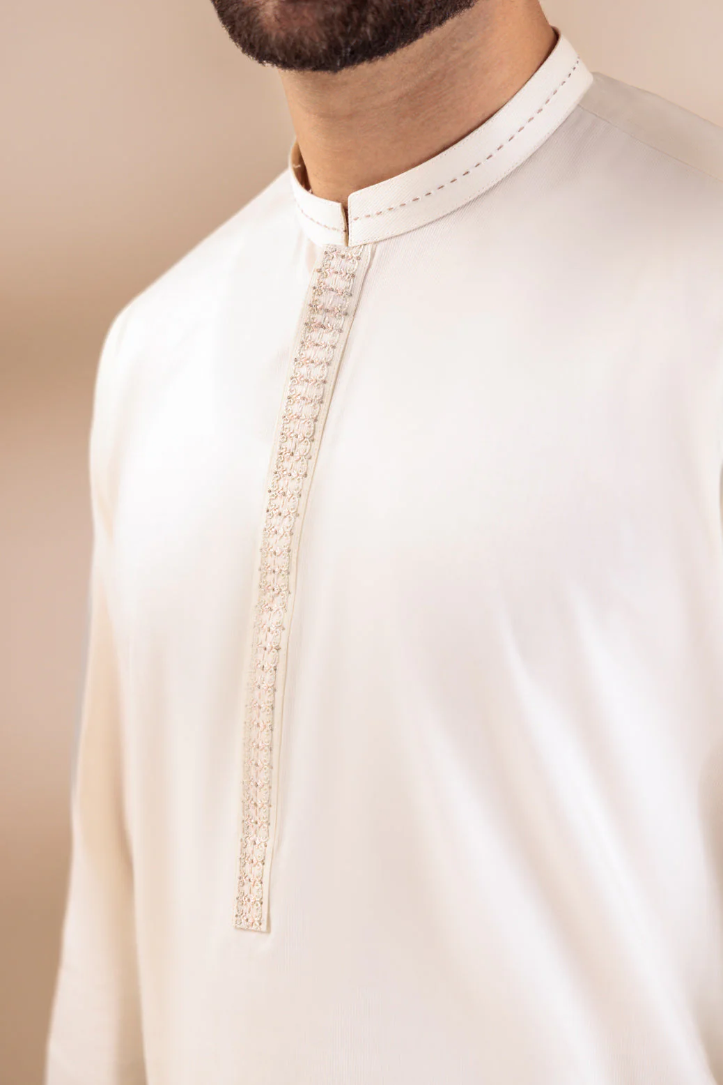 CREAM-BLENDED-KURTA SHALWAR - (KSRR24-023) - Image 2