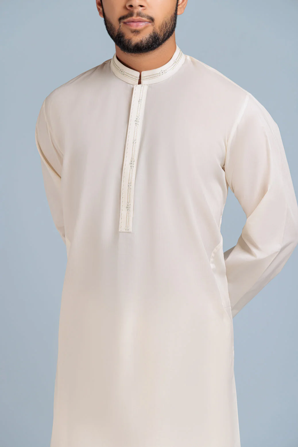 CREAM-BLENDED-KURTA SHALWAR (KSRS23-062) - Image 4