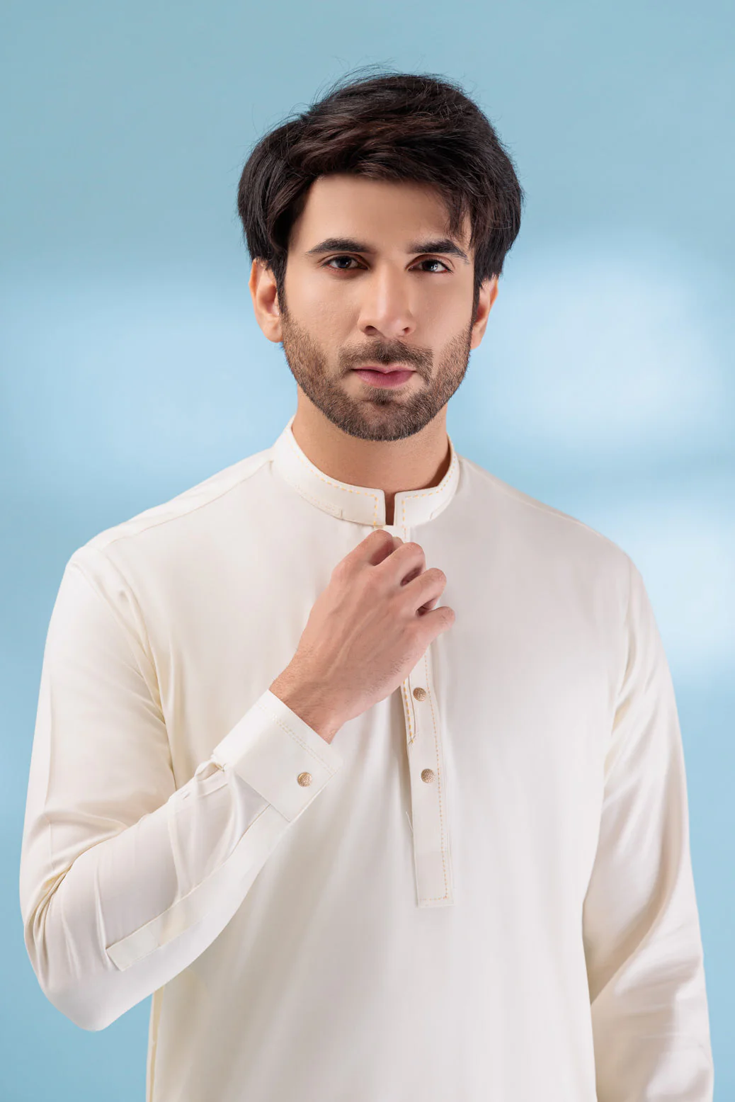 CREAM-BLENDED-KURTA SHALWAR - (KSW23-019) - Image 4