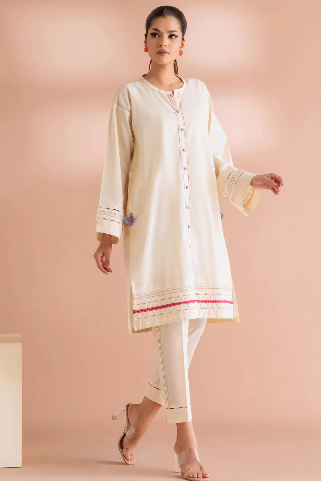 CREAM-CAMBRIC-2 PIECE (BAAK232P04) - Image 3
