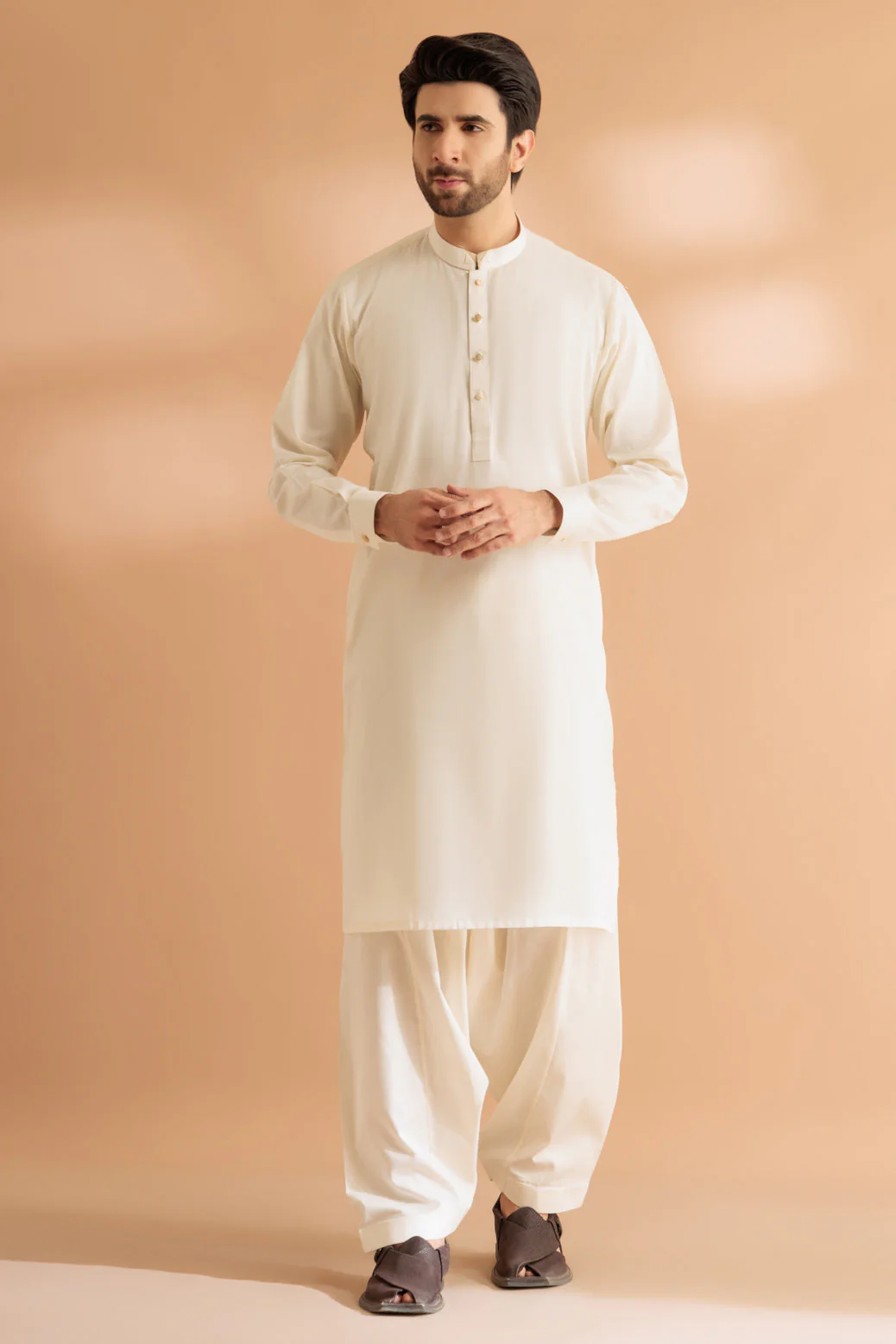 CREAM-COTTON-KURTA SHALWAR - (KSRS24-043) - Image 3