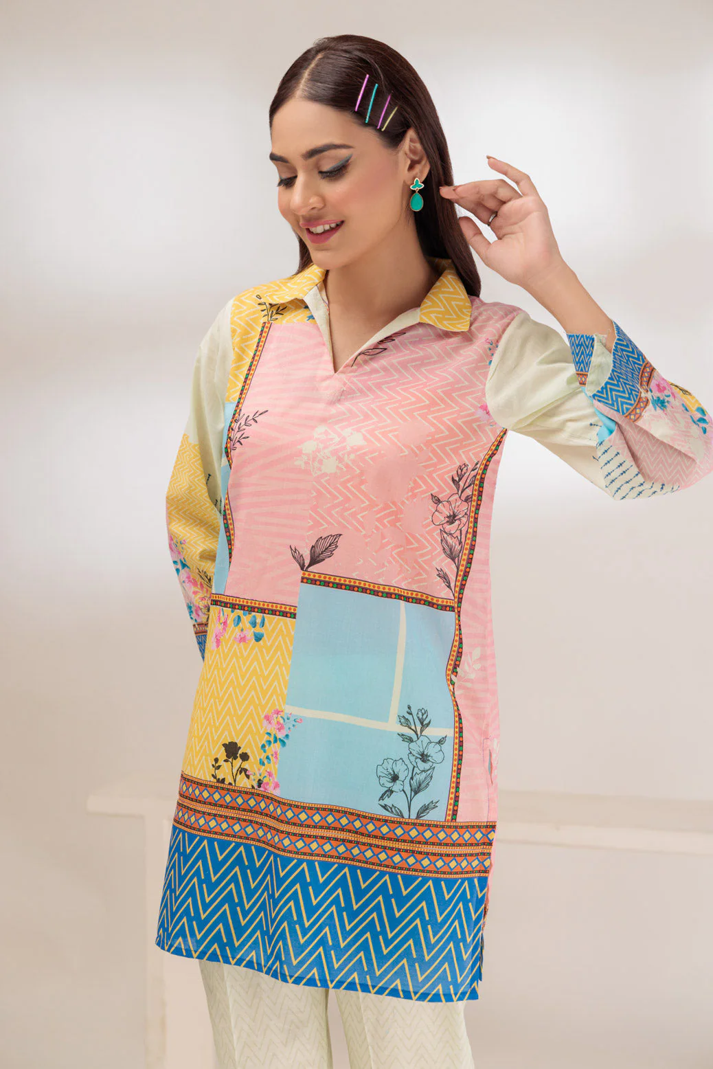 CREAM-LAWN-2 PIECE (BRAK232P01) - Image 3