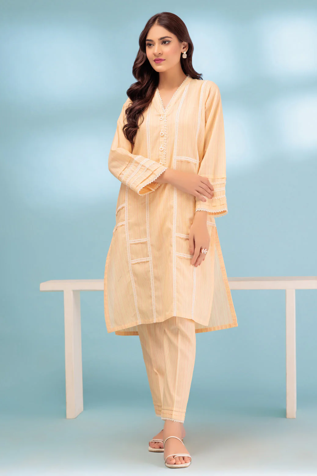 CREAM-LAWN-2 PIECE (BSAS232P06) - Image 4