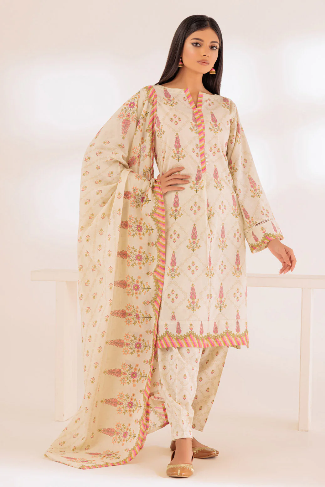 CREAM-LAWN-3 PIECE (BSSS233P07) - Image 4