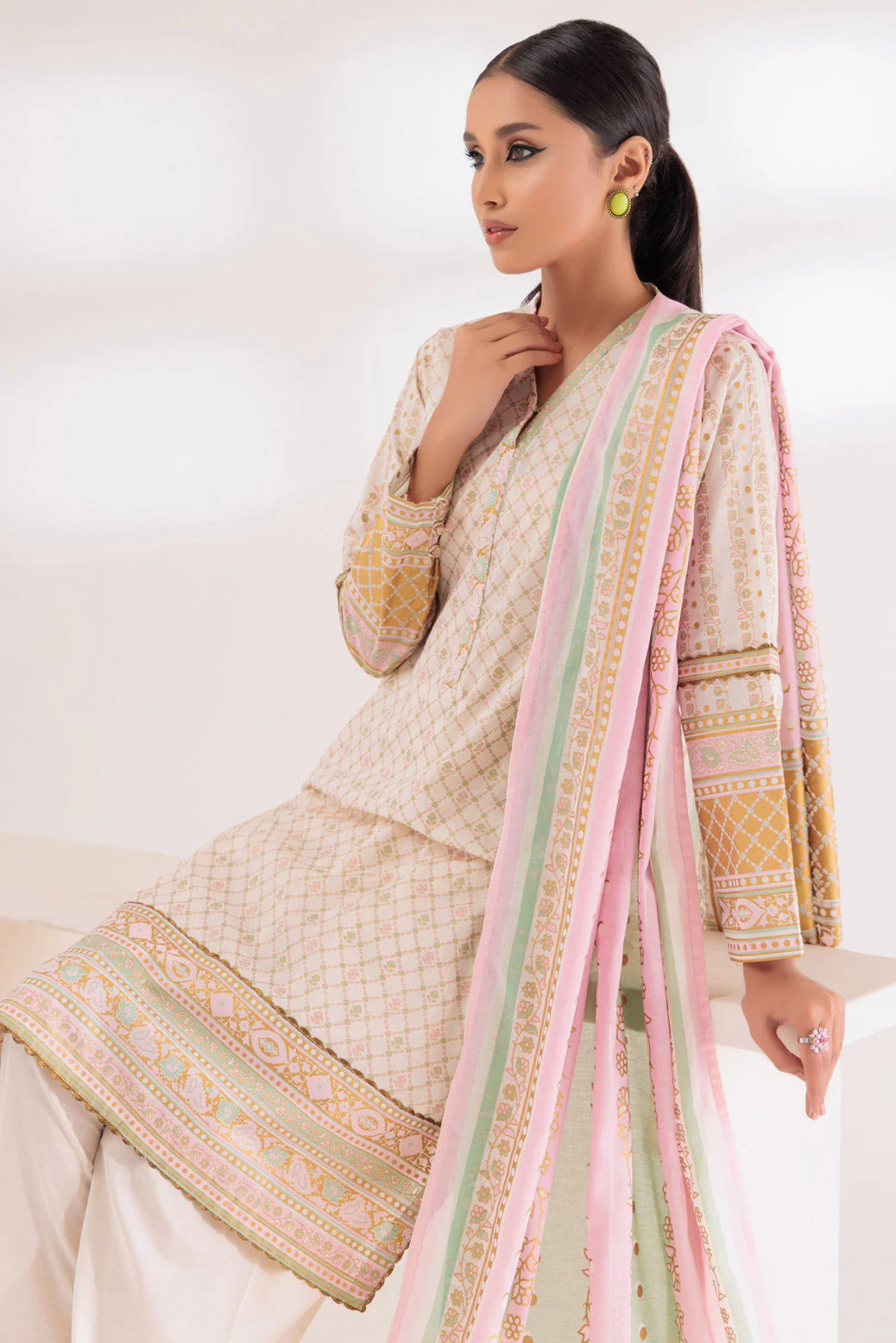 CREAM-LAWN-3 PIECE (SAS233P84) - Image 3