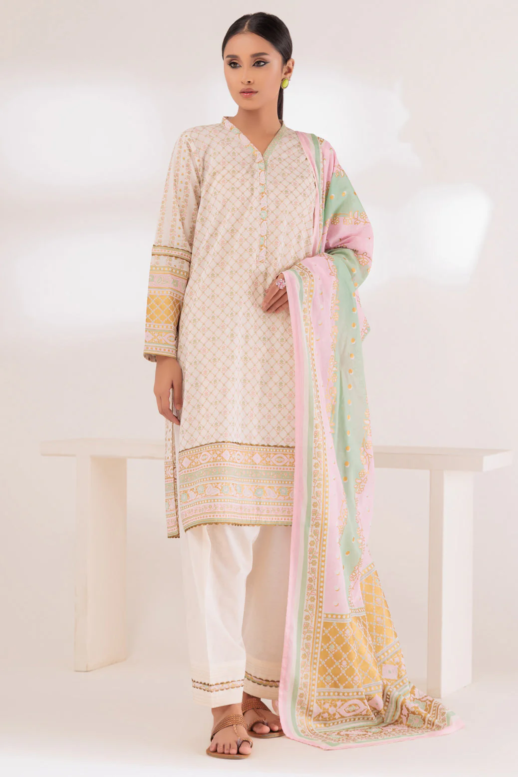CREAM-LAWN-3 PIECE (SAS233P84) - Image 4