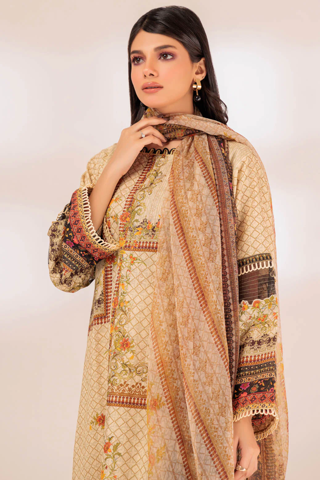 CREAM-LAWN-3 PIECE (SSS233P45) - Image 3