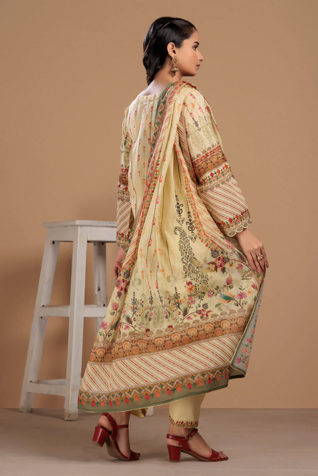 CREAM-LAWN-3 PIECE (SSS233P58) - Image 2