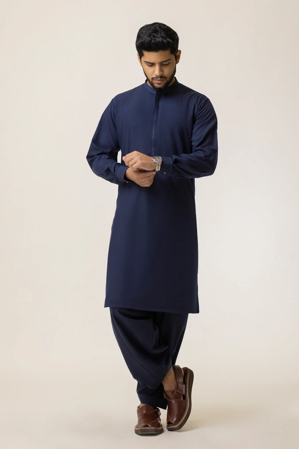 D-BLUE-BLENDED-KURTA SHALWAR - (KSRB23-001) - Image 5