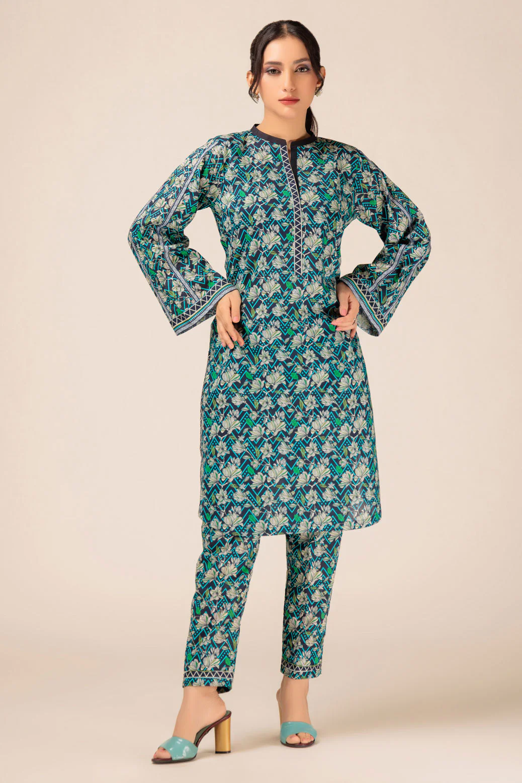 D-BLUE-CAMBRIC-2 PIECE (BSAS232P25) - Image 3