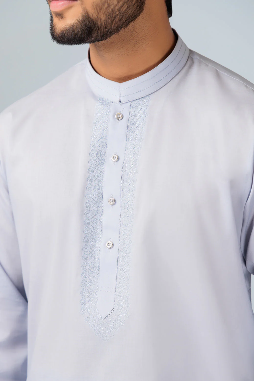 D-BLUE-COTTON-KURTA SHALWAR (KSRS23-070) - Image 3