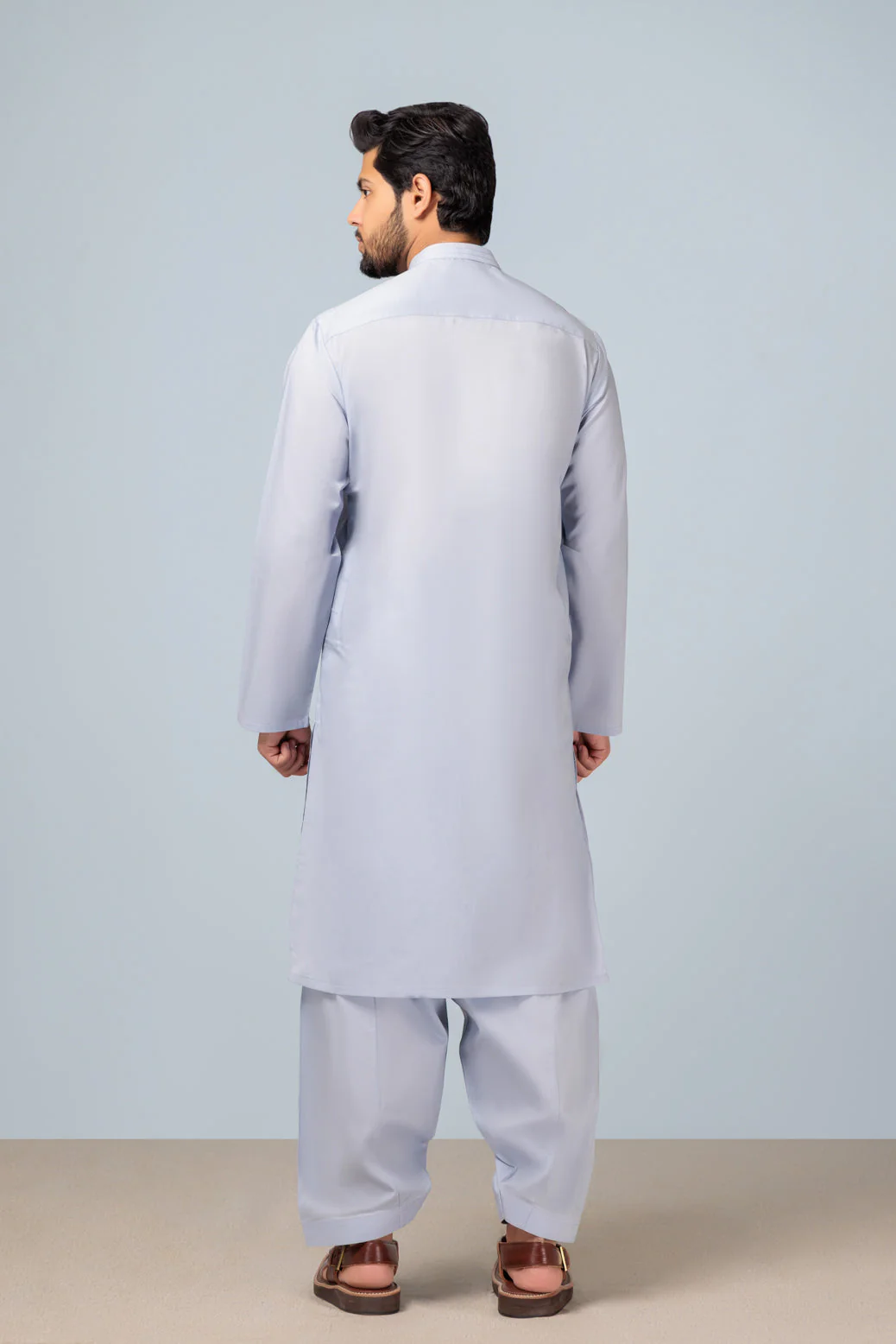 D-BLUE-COTTON-KURTA SHALWAR (KSRS23-070) - Image 5