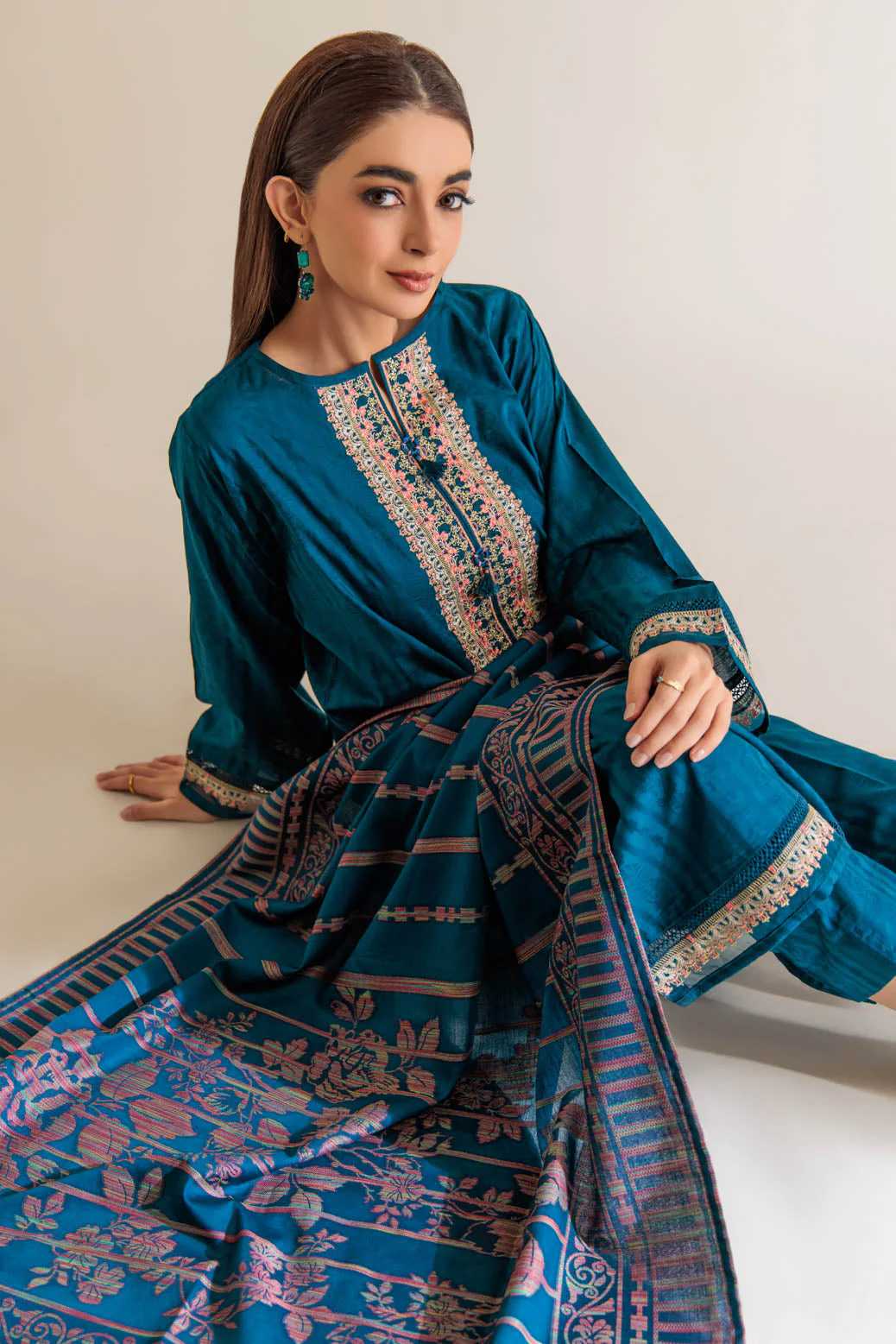 D-BLUE-JACQUARD-3 PIECE (WS2233P07) - Image 2