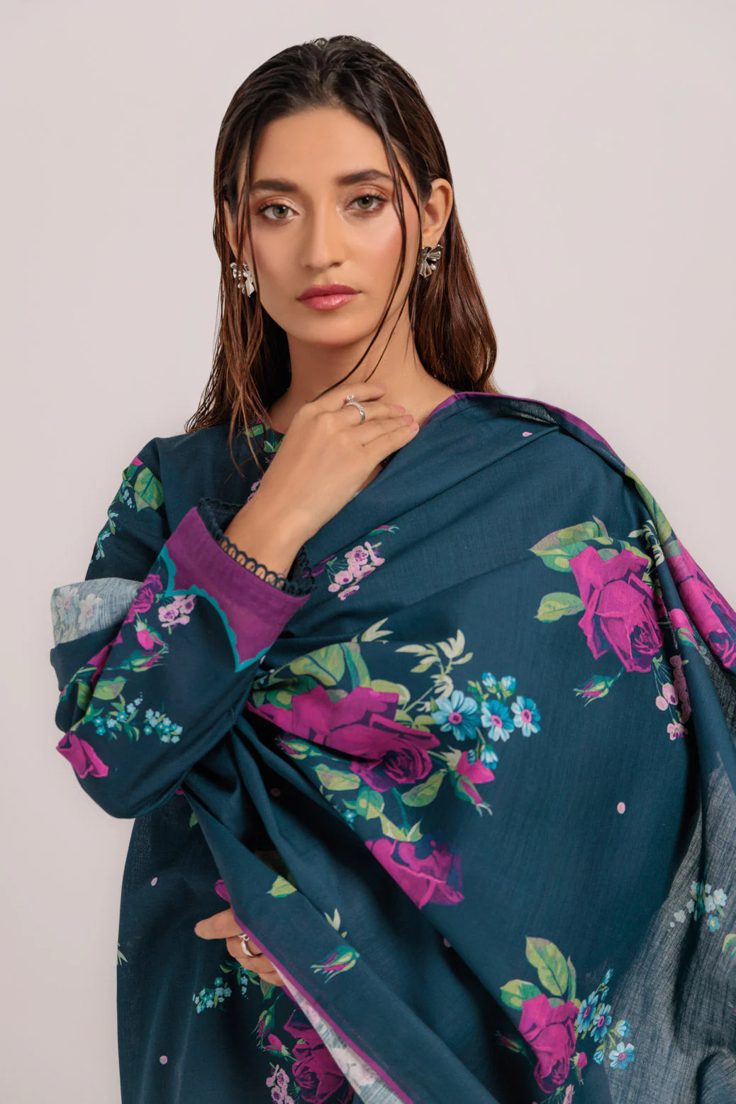 D-BLUE-KHADDAR-3 PIECE (WS2243P31) - Image 3