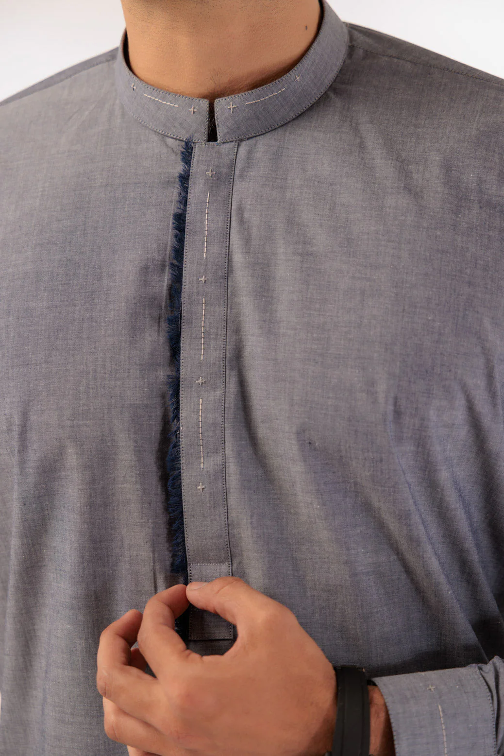 D-BLUE-YARN DYED-SHALWAR SUIT - (GSBR24-007) - Image 2