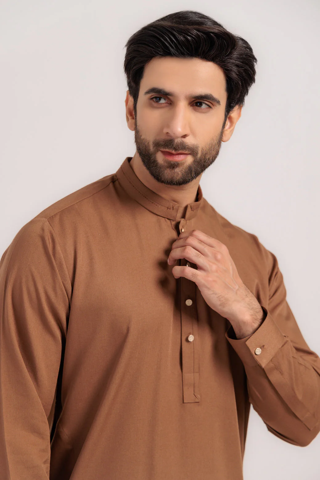 D-BROWN-BLENDED-KURTA SHALWAR - (KSRW24-034) - Image 4