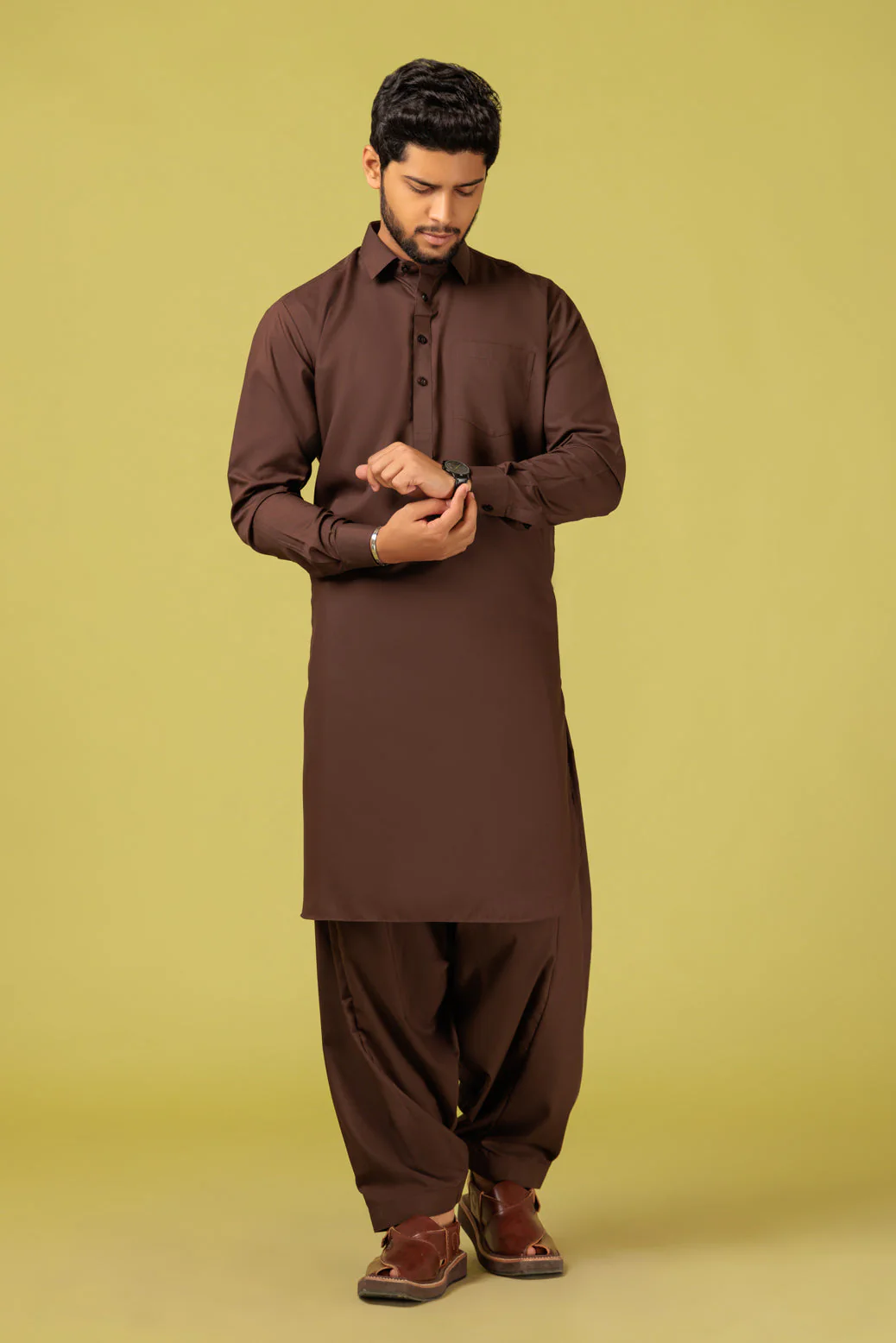 D-BROWN-BLENDED-SHALWAR SUIT - (GSSS23-027) - Image 2