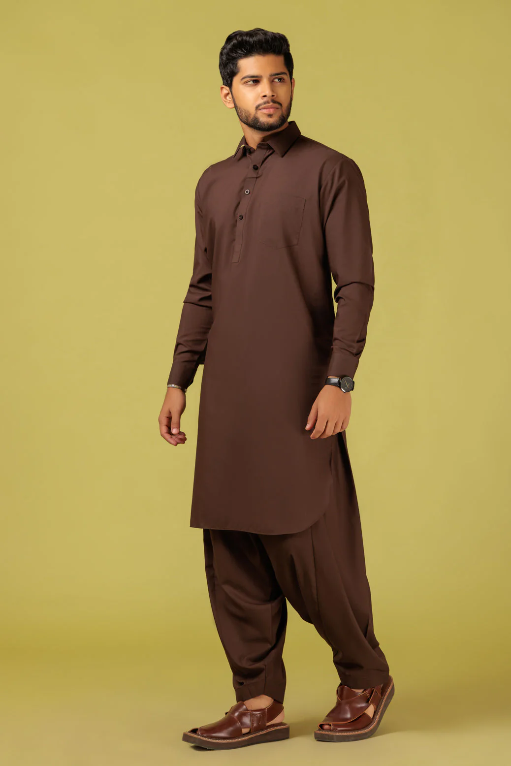 D-BROWN-BLENDED-SHALWAR SUIT - (GSSS23-027) - Image 3