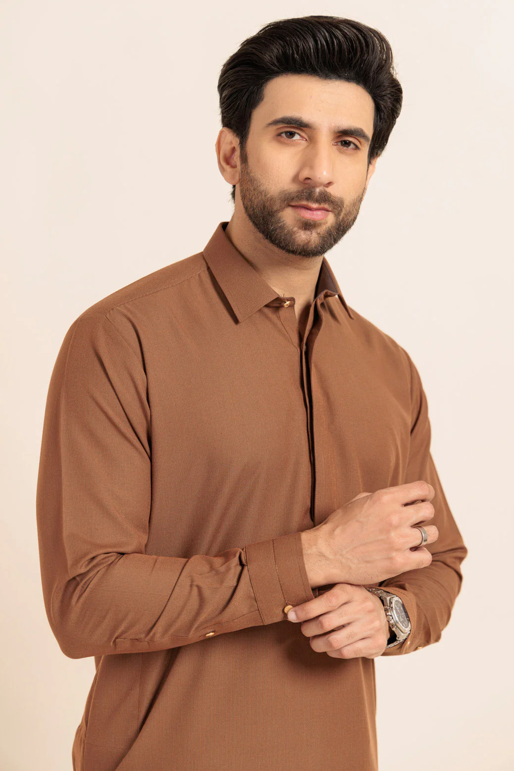D-BROWN-BLENDED-SHALWAR SUIT - (GSSW24-016) - Image 2