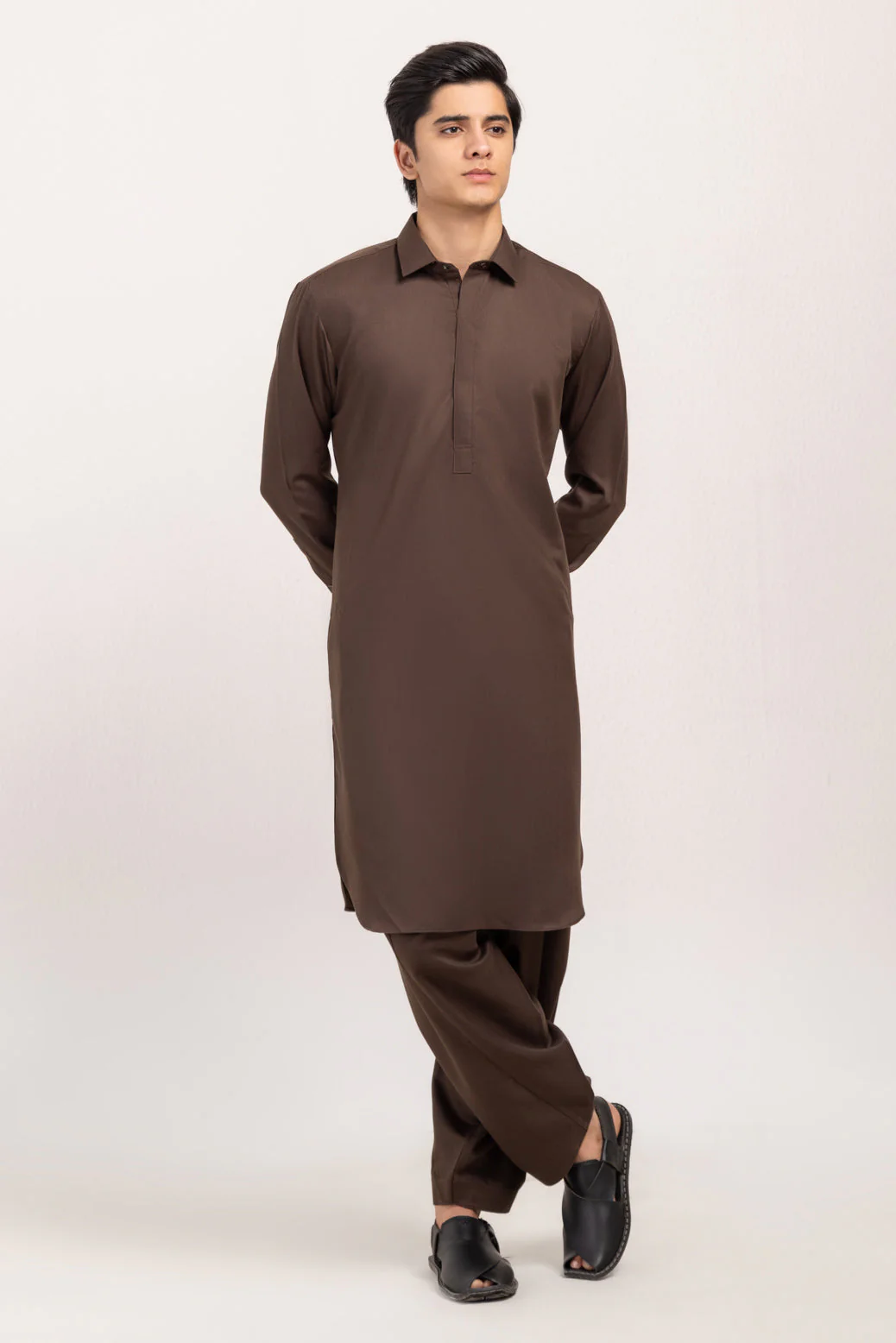 D-BROWN-BLENDED-SHALWAR SUIT - (GSSW24-025) - Image 3