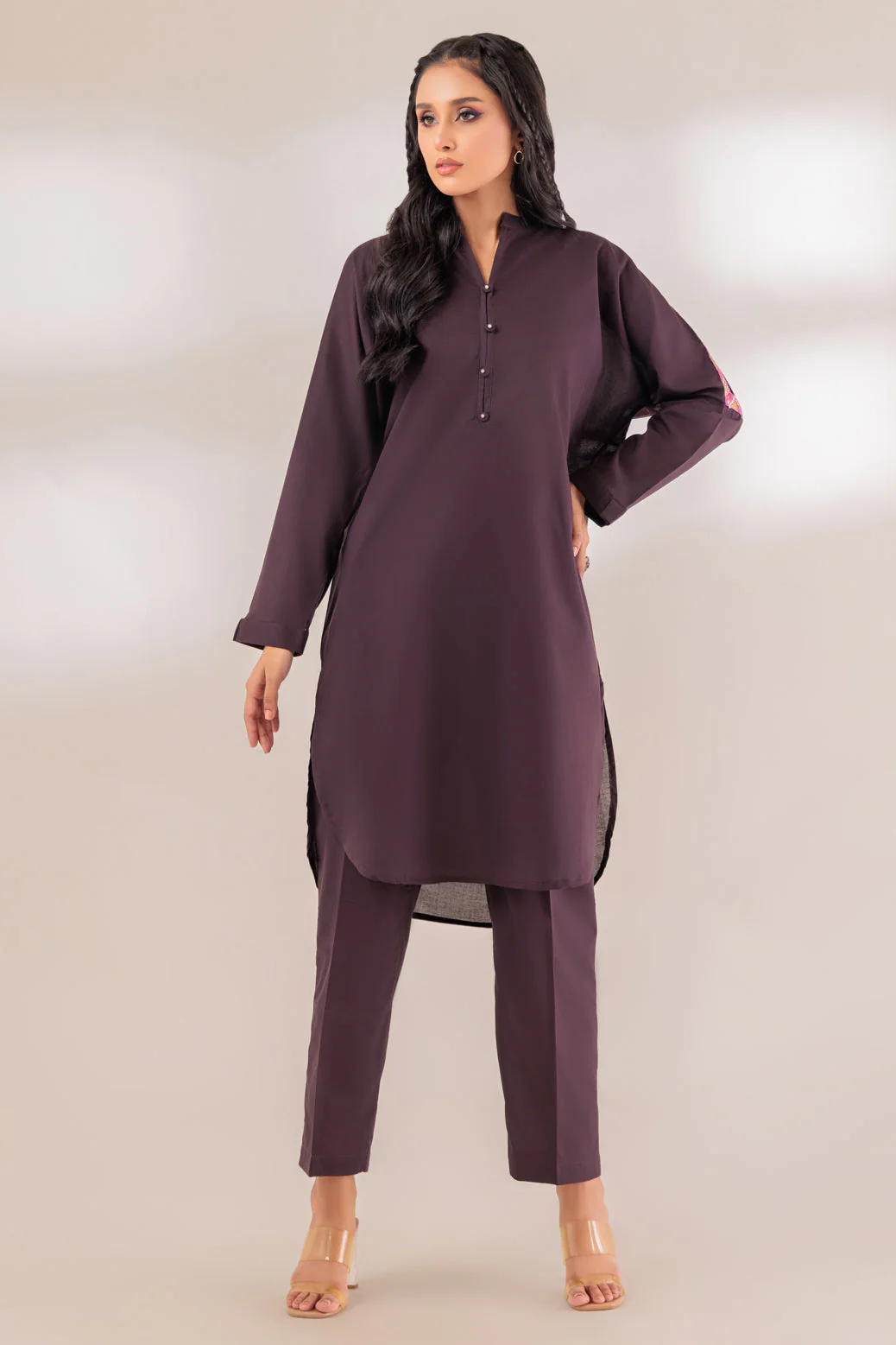 D-BROWN-CAMBRIC-2 PIECE (SRS232P36) - Image 4