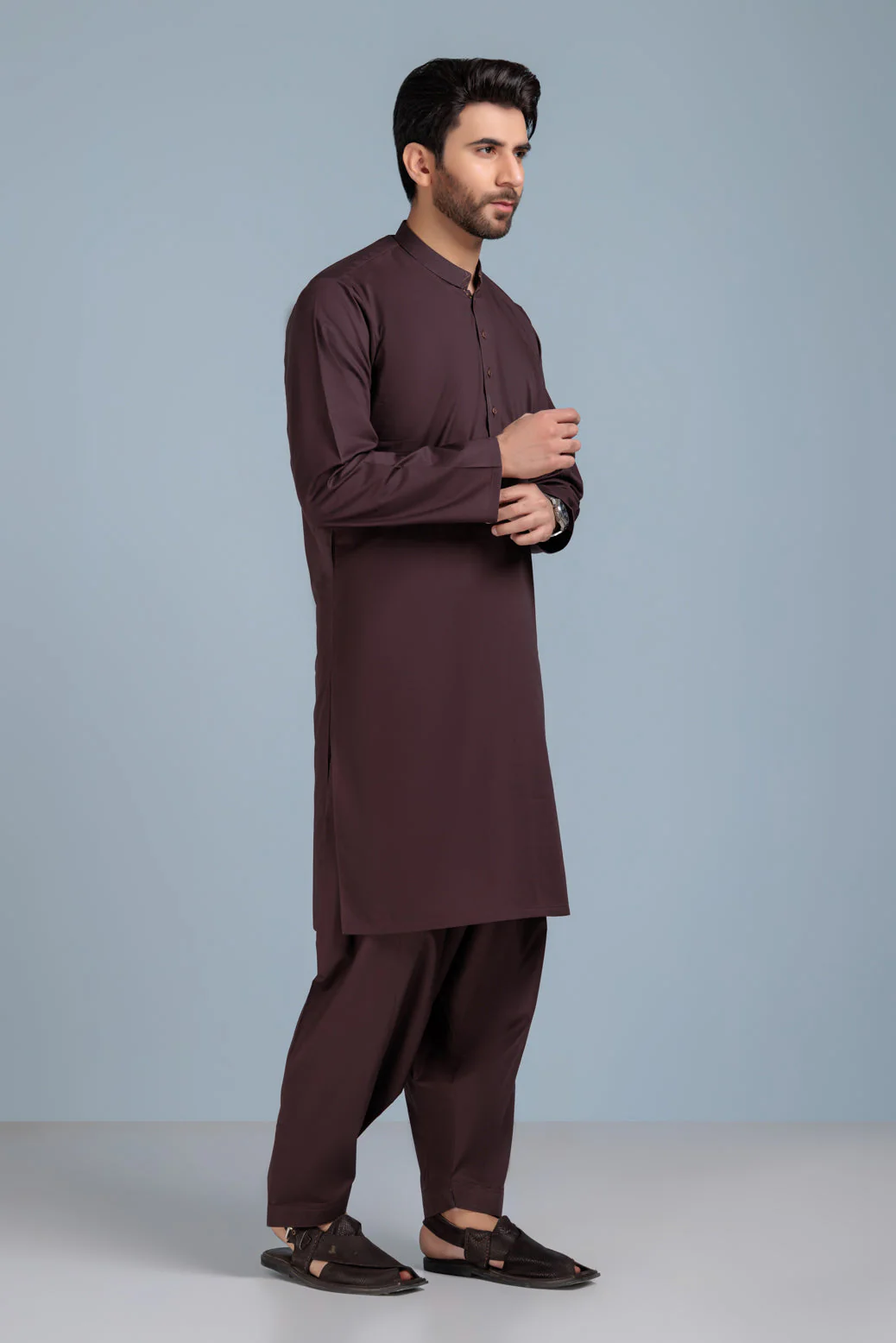 D-COFFEE-BLENDED-KURTA SHALWAR (KSRS23-064) - Image 4