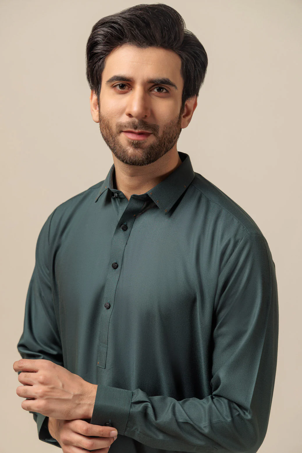 D-GREEN-BLENDED-SHALWAR SUIT - (GSSW23-037) - Image 2