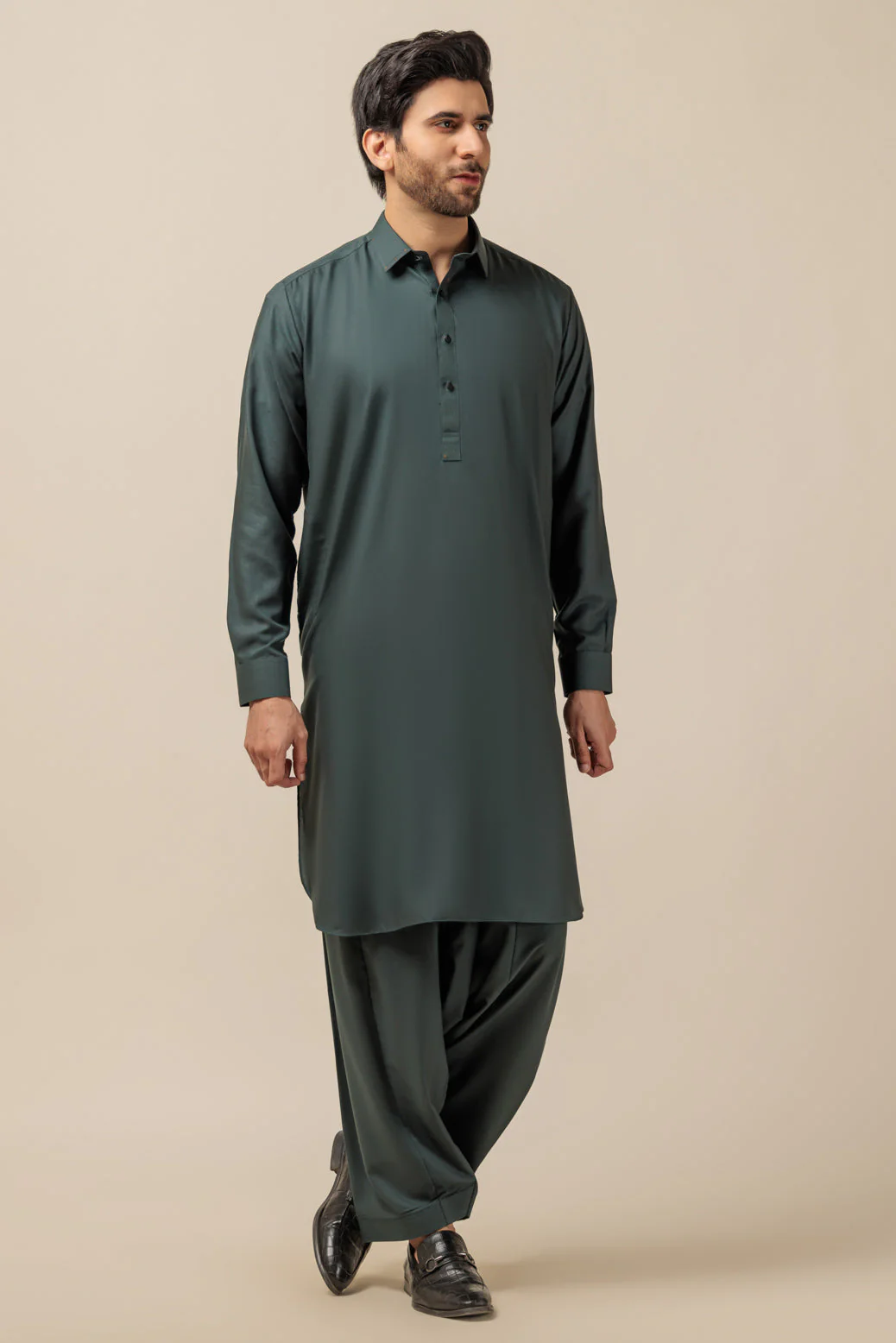 D-GREEN-BLENDED-SHALWAR SUIT - (GSSW23-037) - Image 4