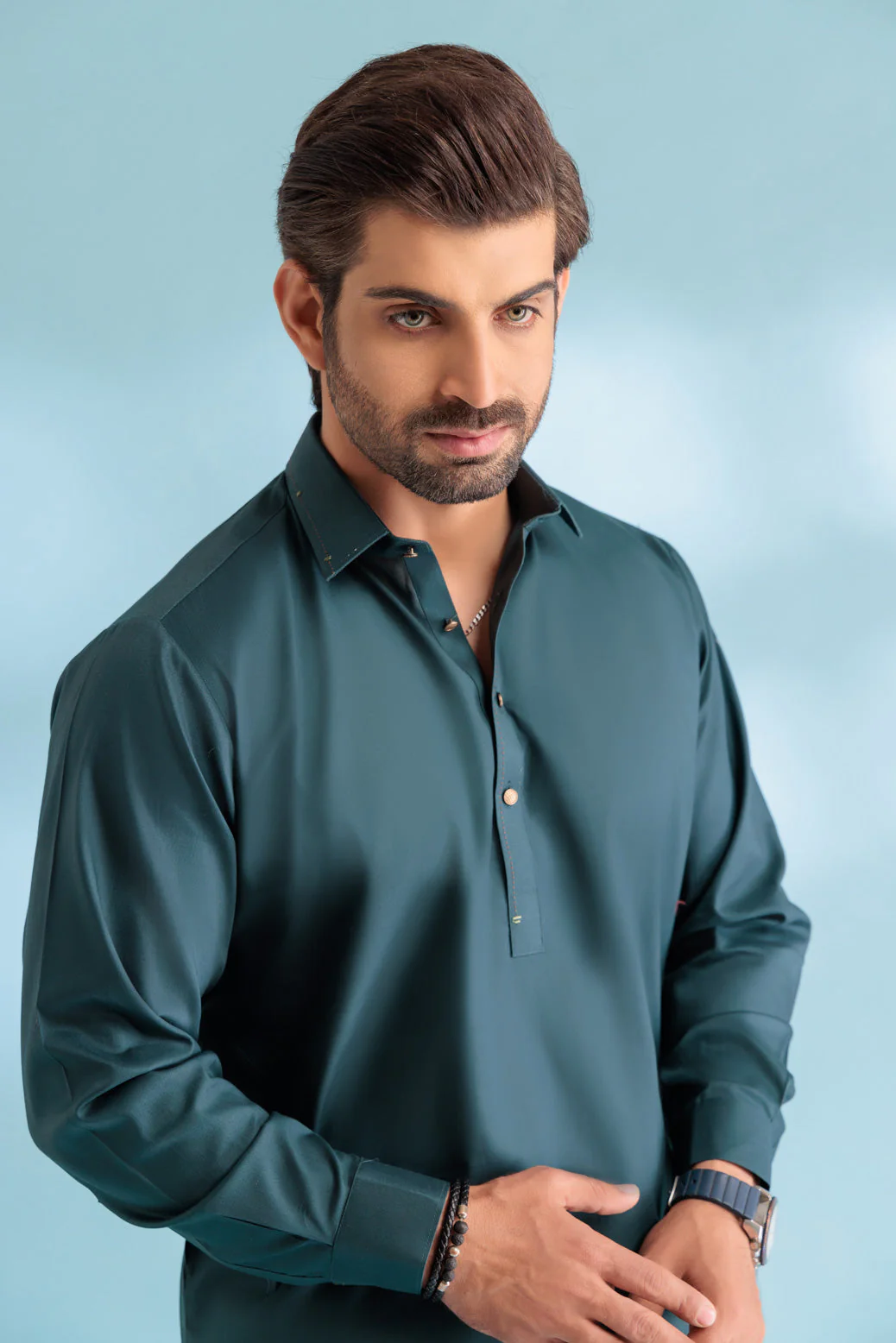 D-GREEN-COTTON-KURTA SHALWAR - (KSRW23-050) - Image 3
