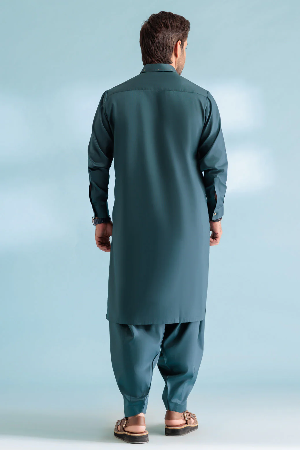 D-GREEN-COTTON-KURTA SHALWAR - (KSRW23-050) - Image 5