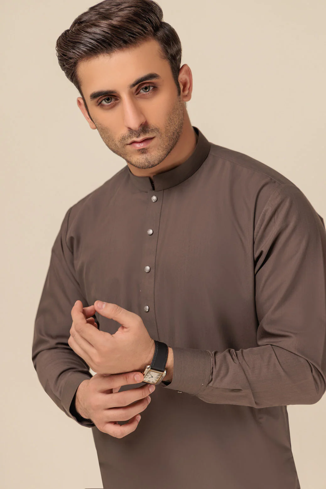 D-GREY-BLENDED-KURTA PAJAMA TROUSER - (KSW23-001) - Image 3