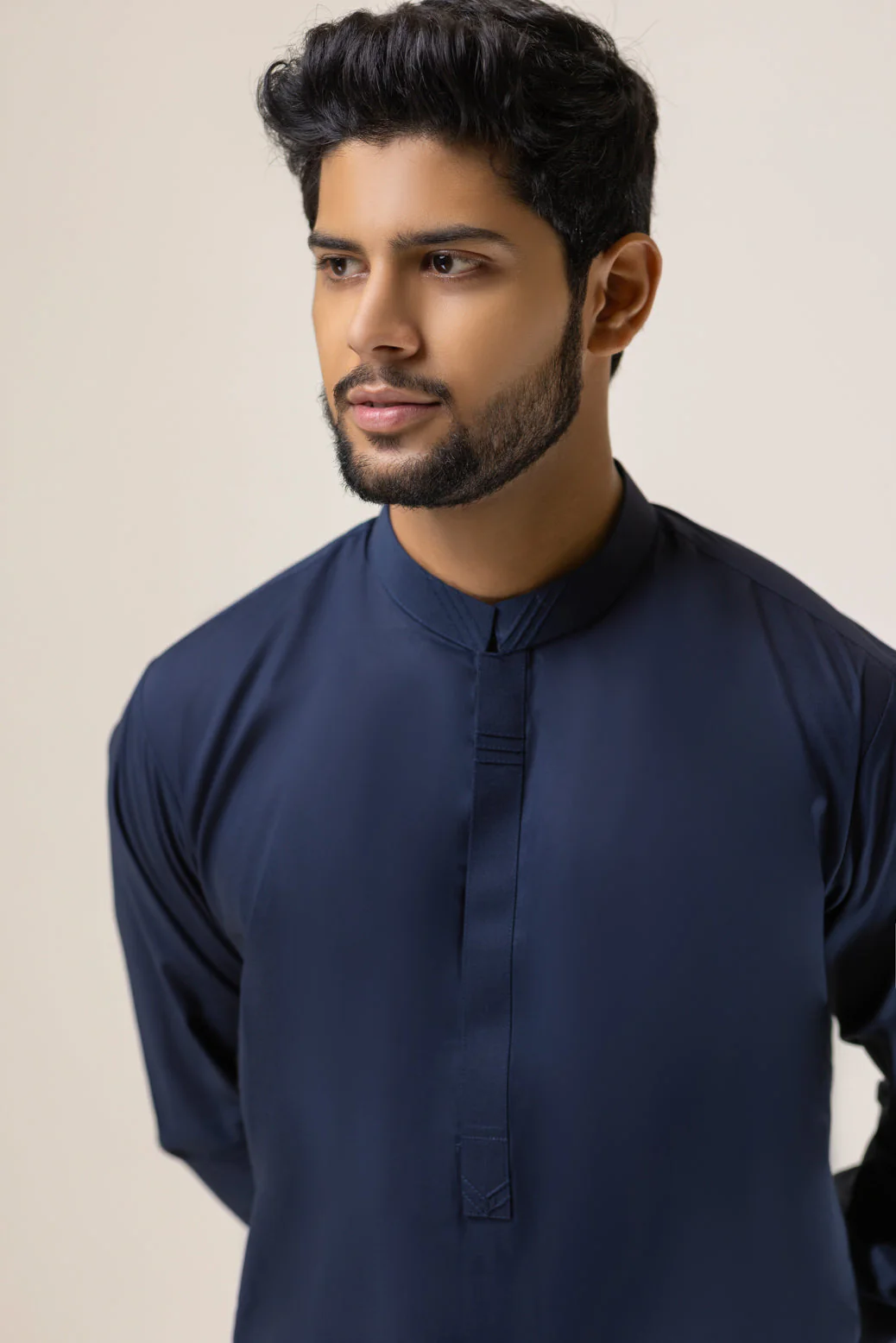 D-NAVY-BLENDED-KURTA SHALWAR - (KSRS23-098) - Image 2