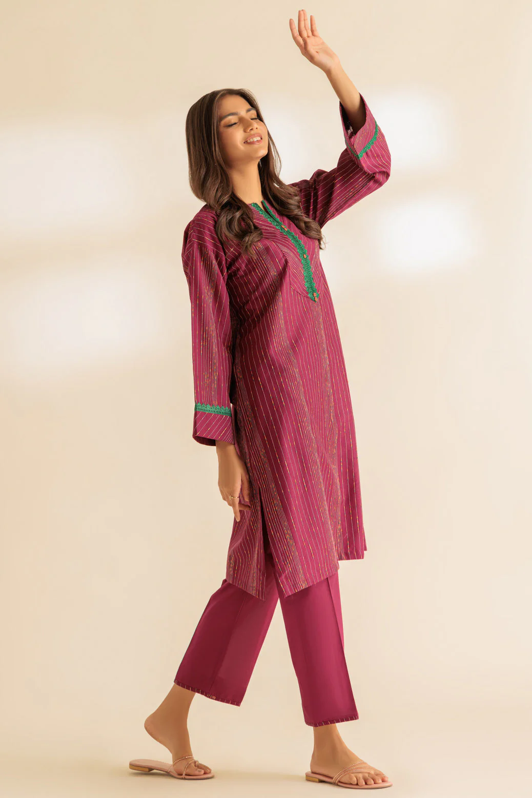 D-PINK-CAMBRIC-2 PIECE (SS6242P19) - Image 3