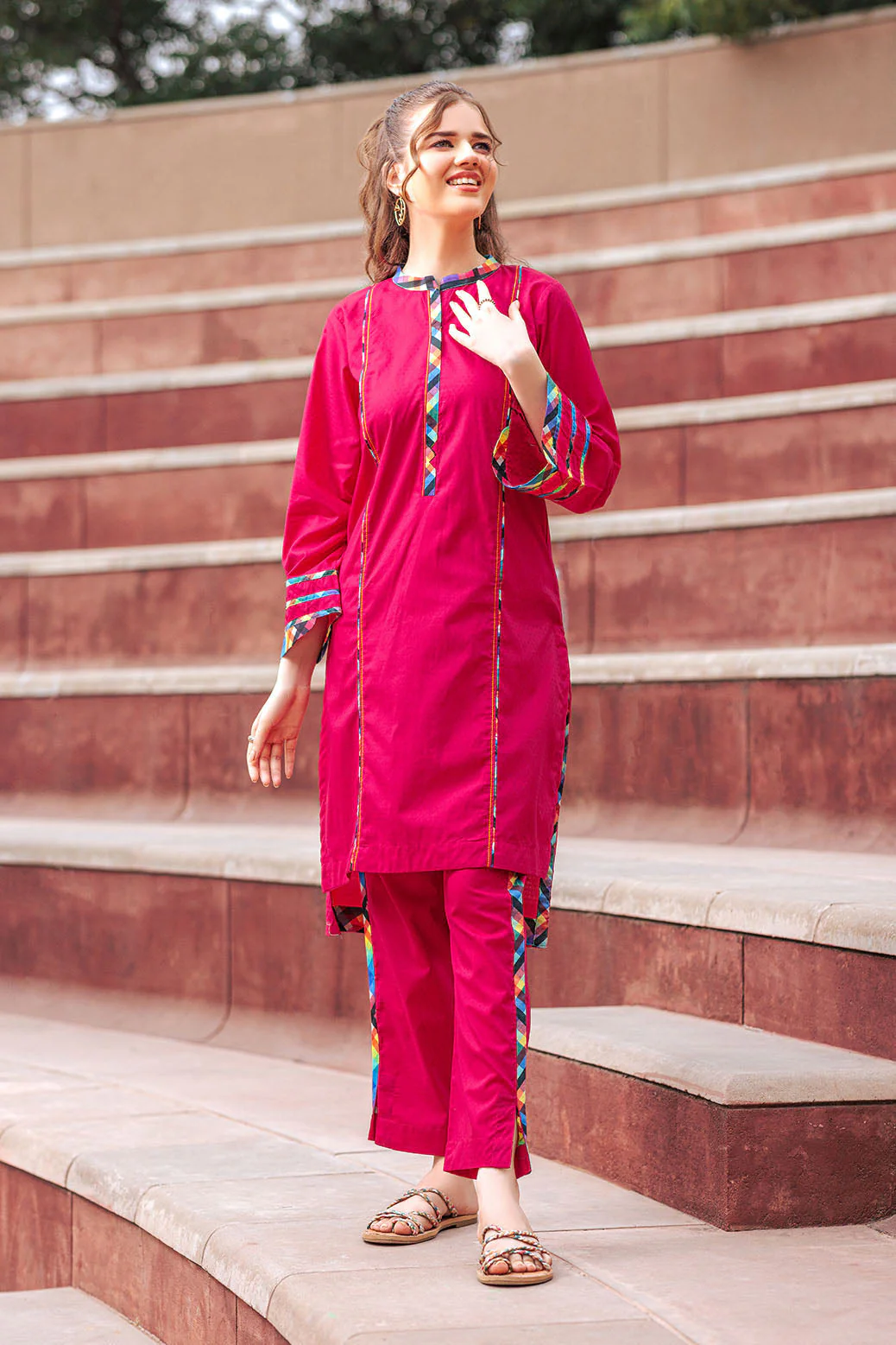 D-PINK-DYED DOBBY-2 PIECE (SRLS232P11) - Image 4