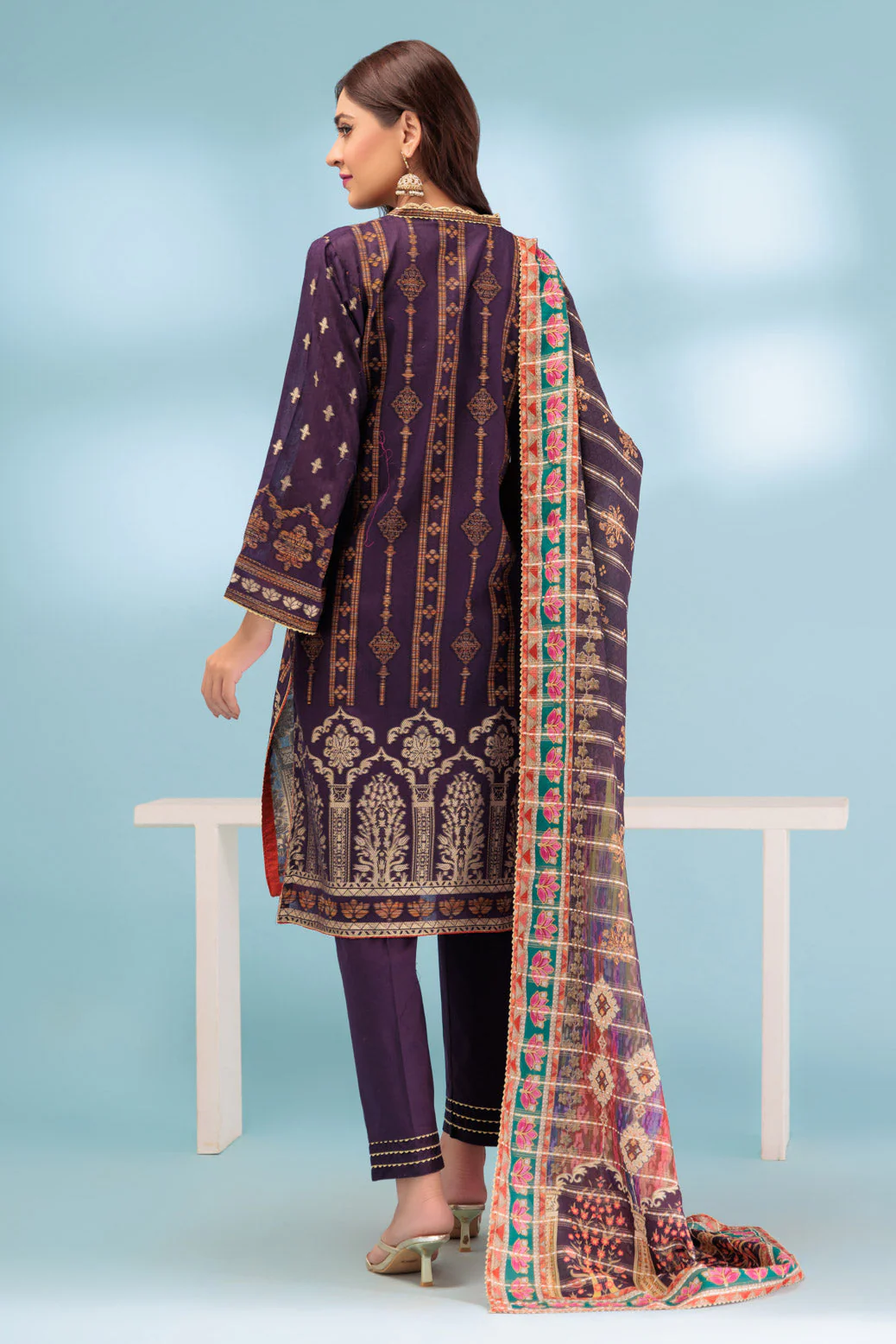 D-PURPLE-JACQUARD-3 PIECE (BSSS233P15) - Image 4