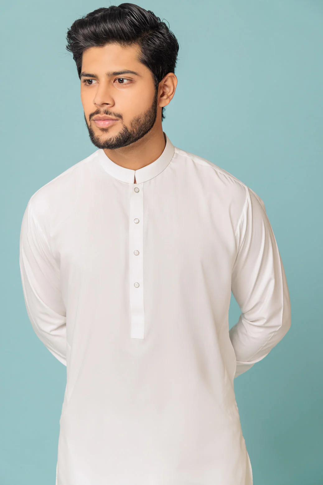D-WHITE-BLENDED-KURTA SHALWAR - (KSB23-019) - Image 2
