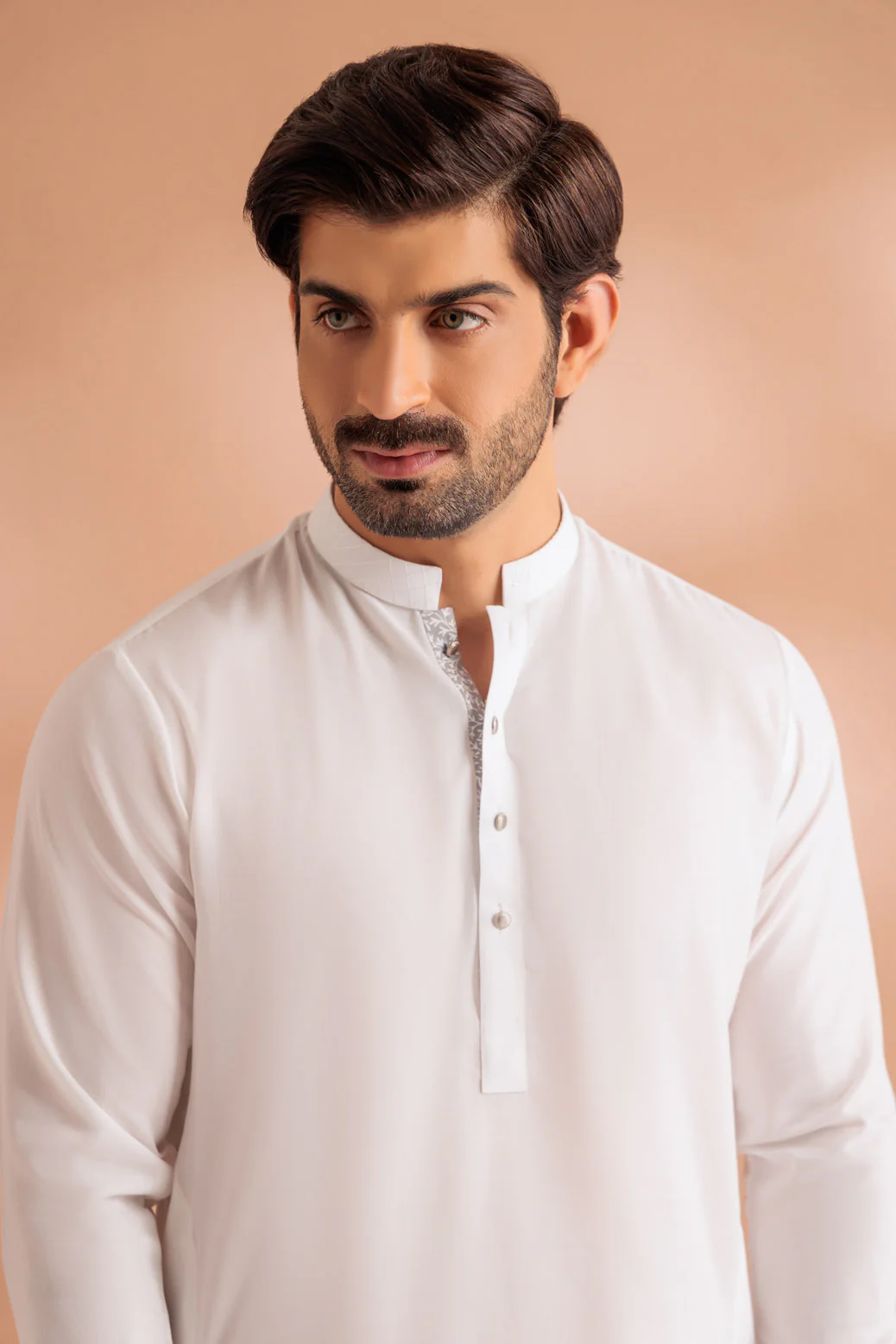 DOVE-RIBBED DOBBY-KURTA PAJAMA TROUSER - (KSS24-008) - Image 4
