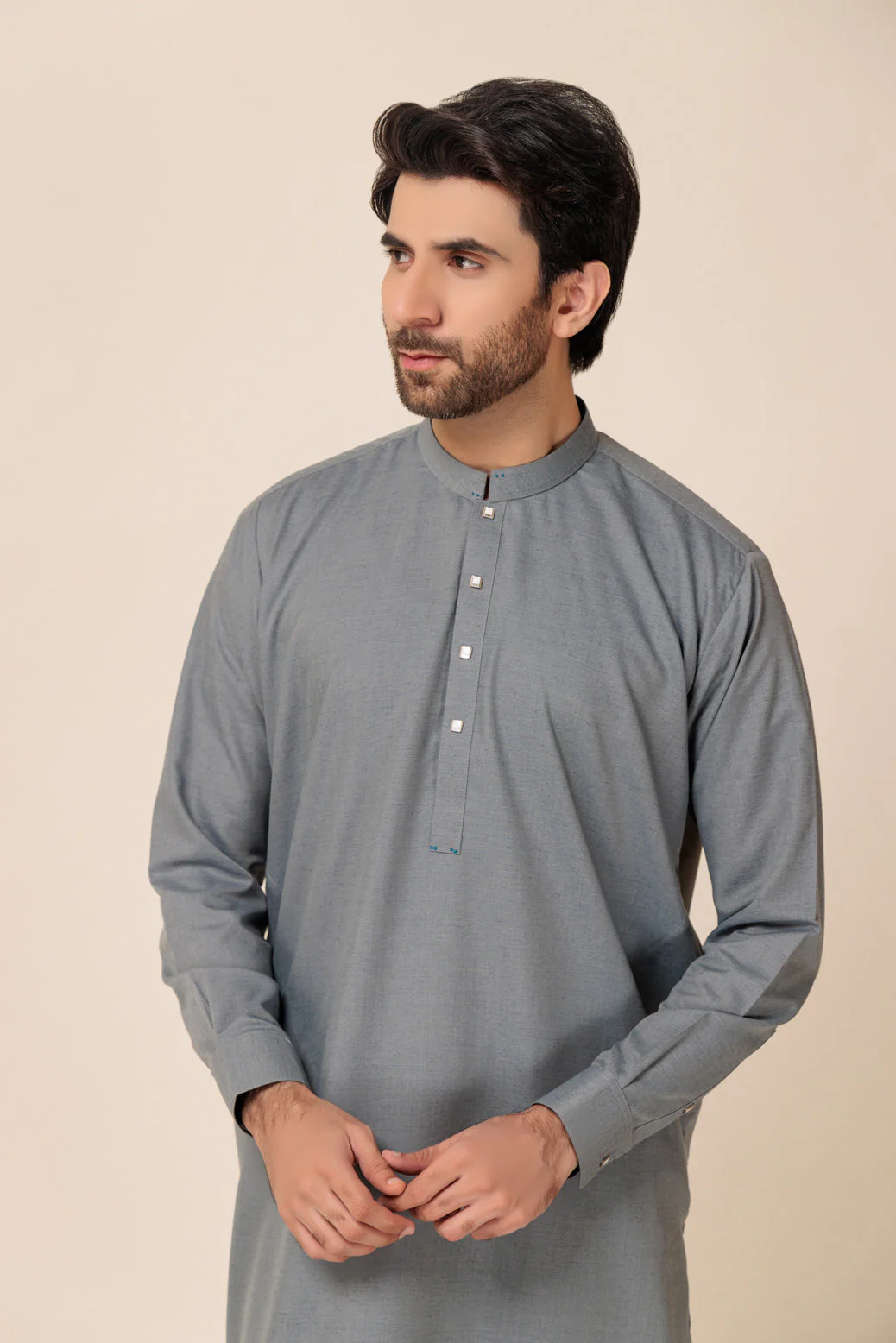 E-BLUE-BLENDED-SHALWAR SUIT - (GSBW23-031) - Image 2