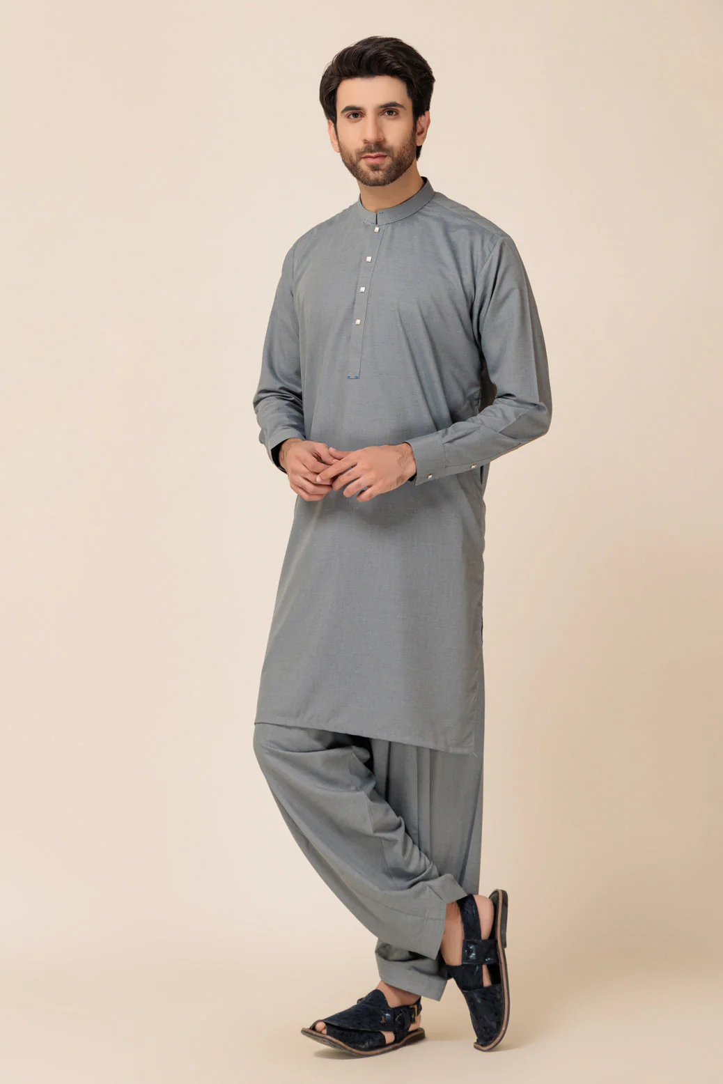 E-BLUE-BLENDED-SHALWAR SUIT - (GSBW23-031) - Image 3