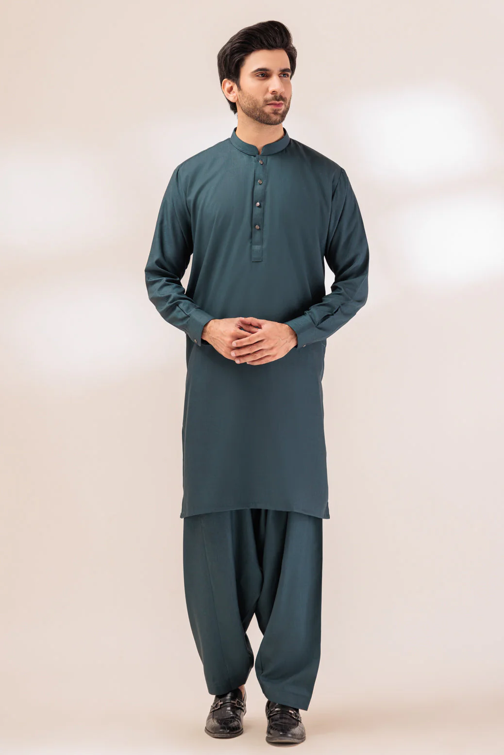 E-GREEN-BLENDED-SHALWAR SUIT - (GSBW23-026) - Image 3