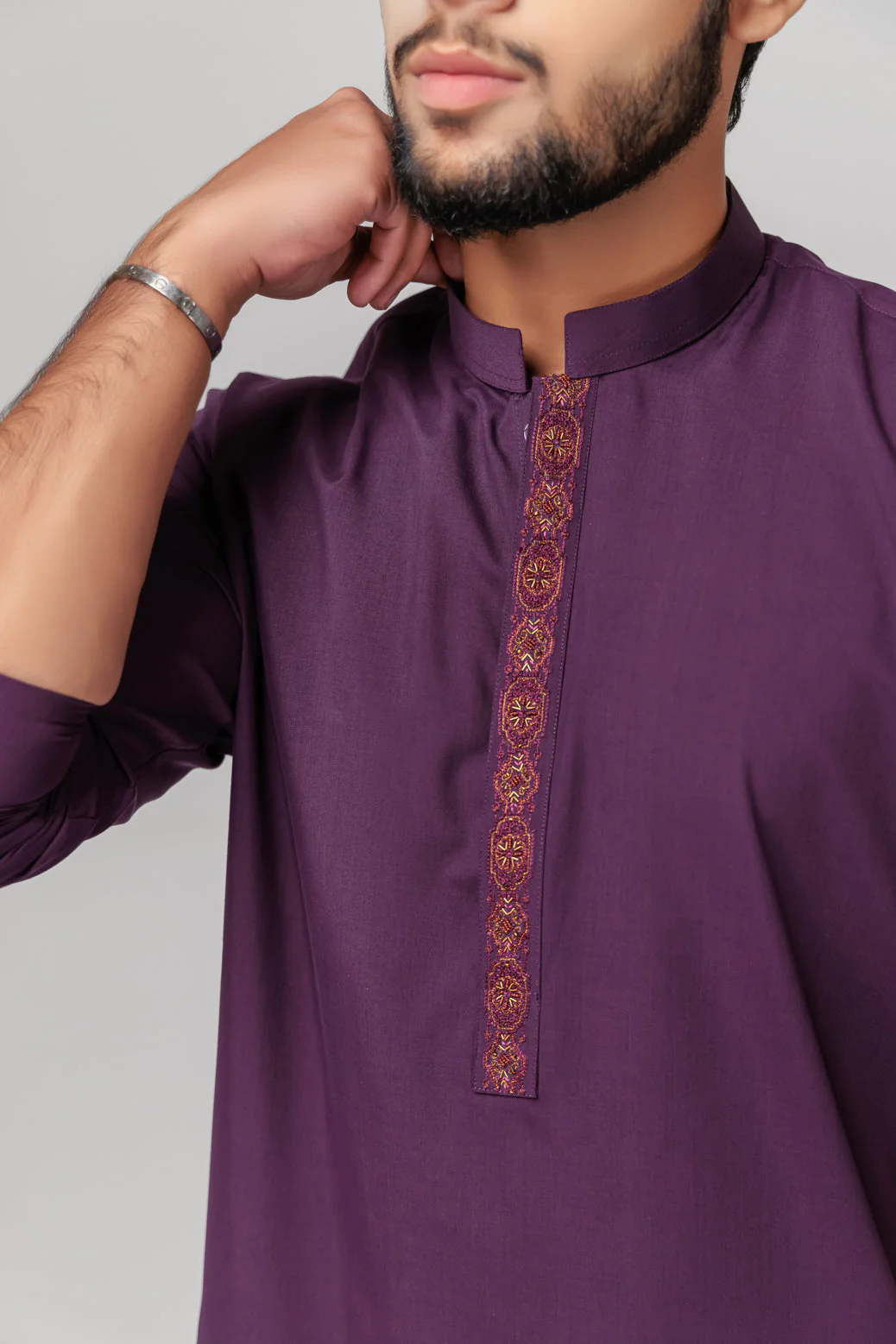 E-PLANT-COTTON-KURTA PAJAMA TROUSER (KSS23-006) - Image 3