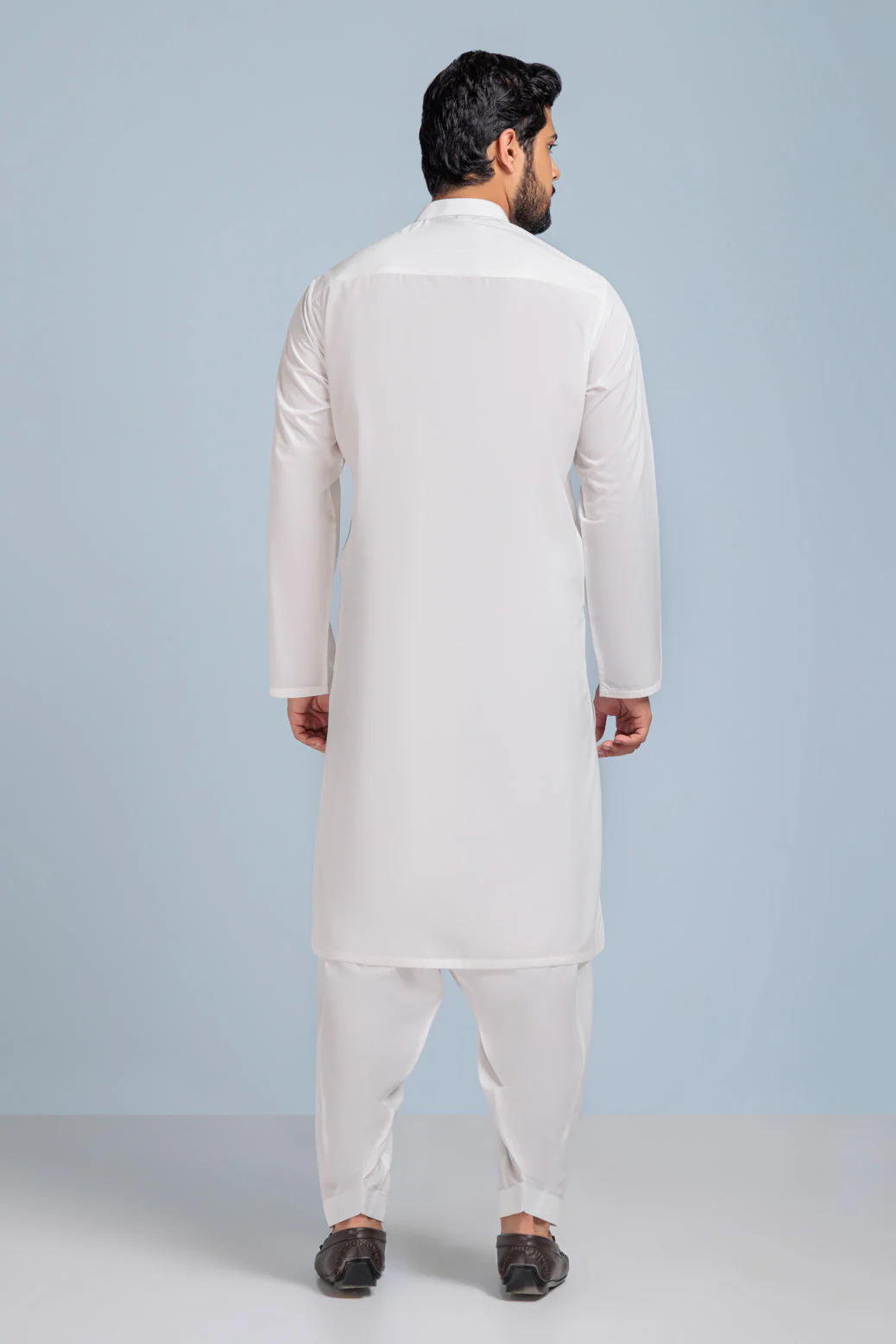 EG-WHITE-BLENDED-KURTA SHALWAR (KSRS23-030) - Image 5