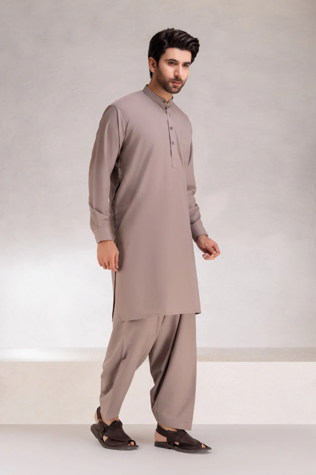 EL-GRAY-BLENDED-SHALWAR SUIT (GSBB22-009) - Image 3