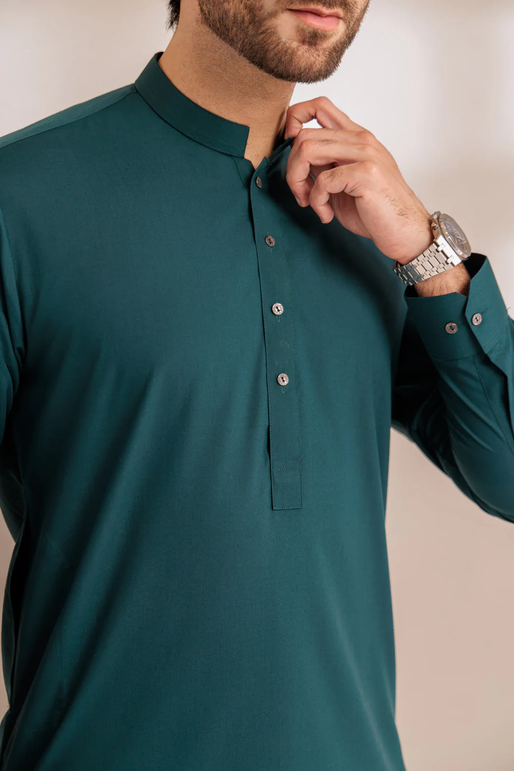 EMERALD-BLENDED-KURTA PAJAMA TROUSER - (KSS23-034) - Image 4