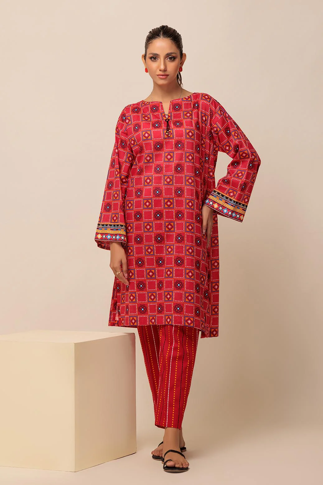 ETHNIC BLOCKS - 2 PC (AST232P27) - Image 2