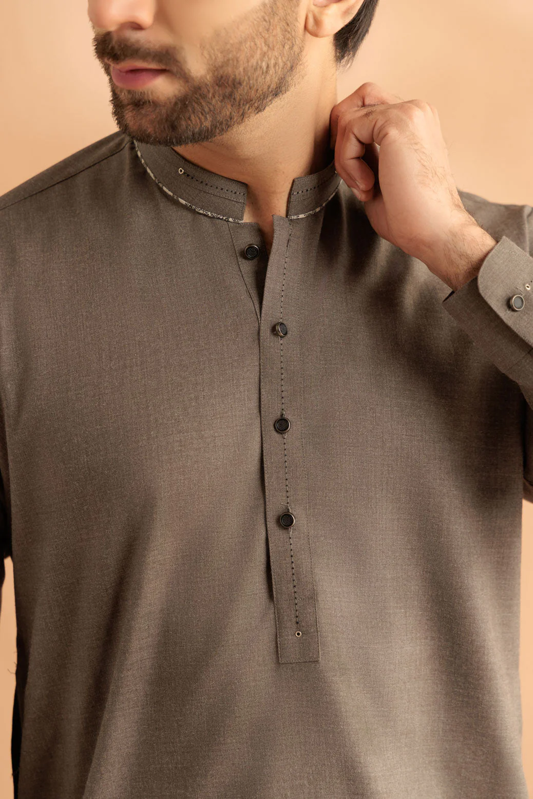FLINT-RIB DOBBY-KURTA PAJAMA TROUSER - (KSS24-016) - Image 4