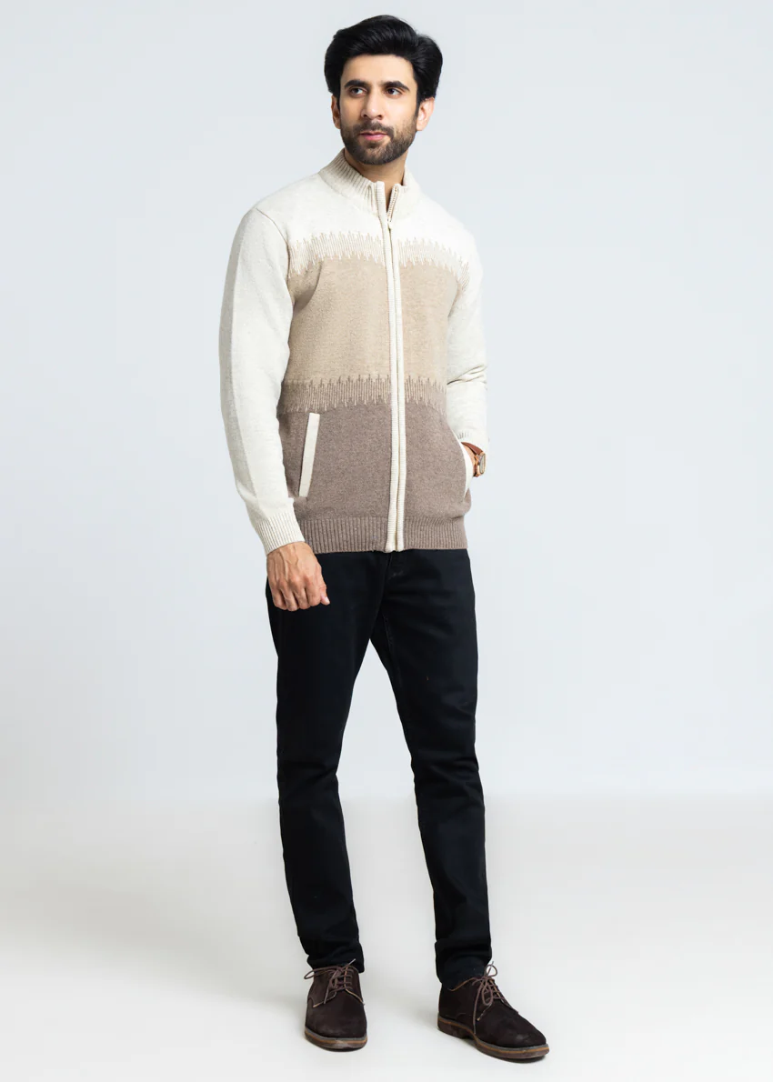 Fog-Turtle Neck Zipper Full Sleeves Sweater (761-14) - Image 2